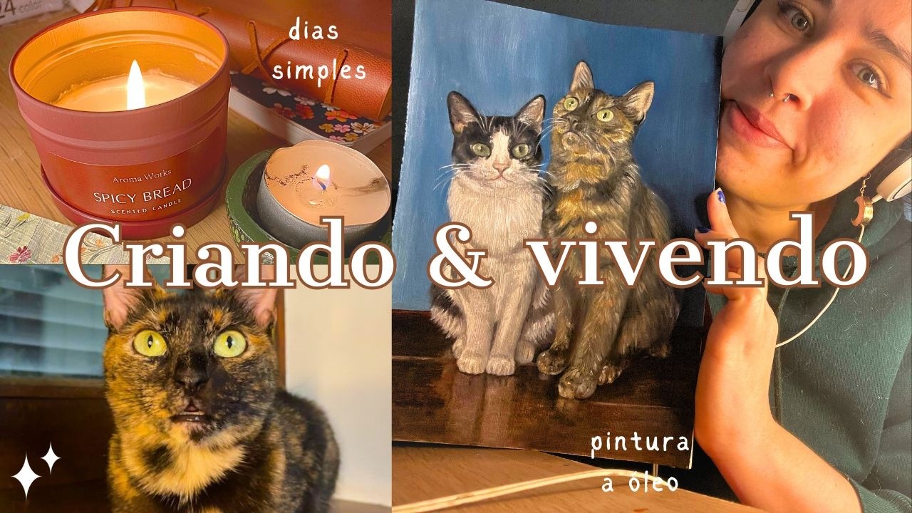 Pintando Minhas Gatas 🎨🐱 Processo Completo + Um Pouco da Minha Rotina