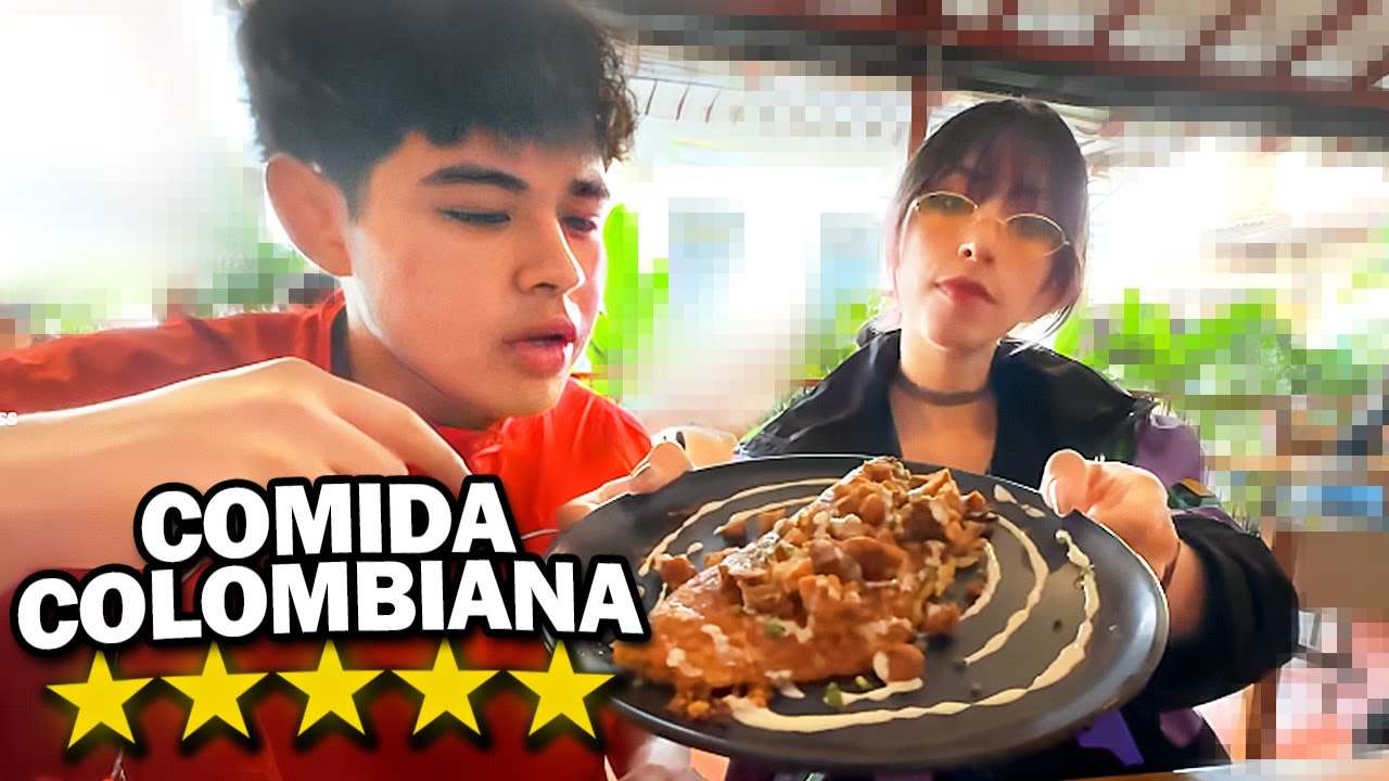 PERUANO PRUEBA COMIDA COLOMBIANA por PRIMERA VEZ 🇨🇴 | Sacha Uzumaki