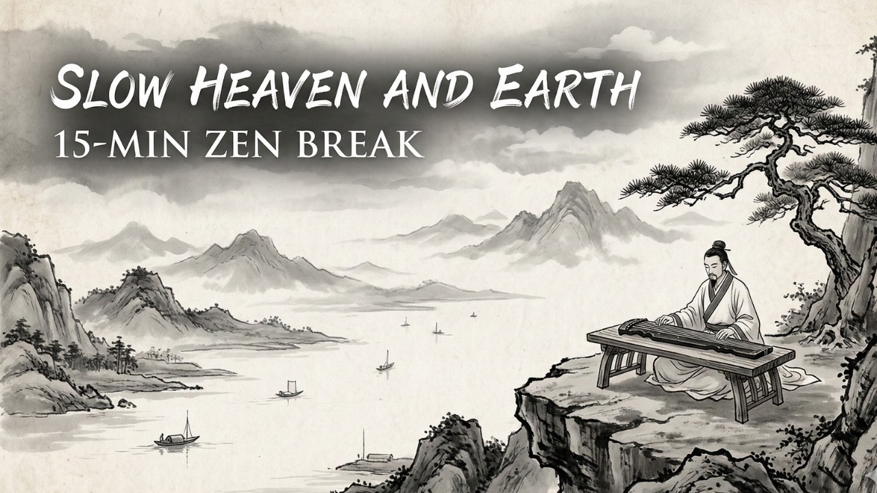 15-Min Zen Break 🌿 Slow Heaven and Earth - Calming Guqin Music