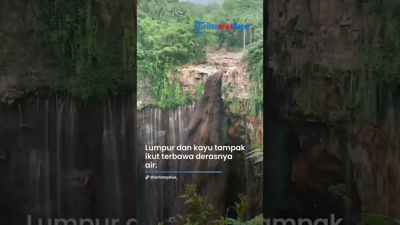 VIRAL DETIK-DETIK Banjir Lahar Dingin Terjang Air Terjun Tumpak Sewu, Sejumlah Turis Sempat Terjebak