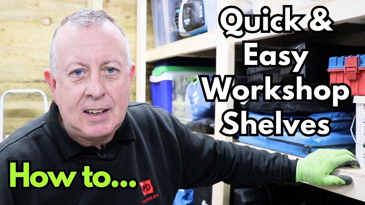 Quick And Simple DIY Workshop Shelves!