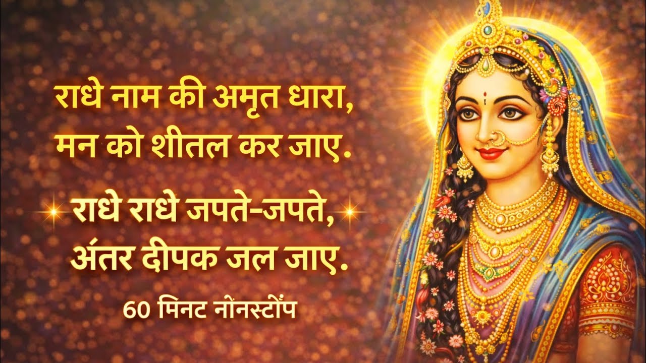 🌸 राधे नाम की मधुर ध्वनि | राधे राधे जप | चिंता हरने वाला भजन