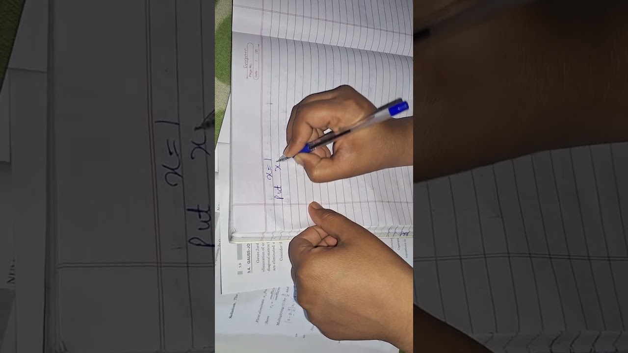 Bsc math chapter simultaneous linear algebra equations  Gauss Jordan Method Examples Semester 6th