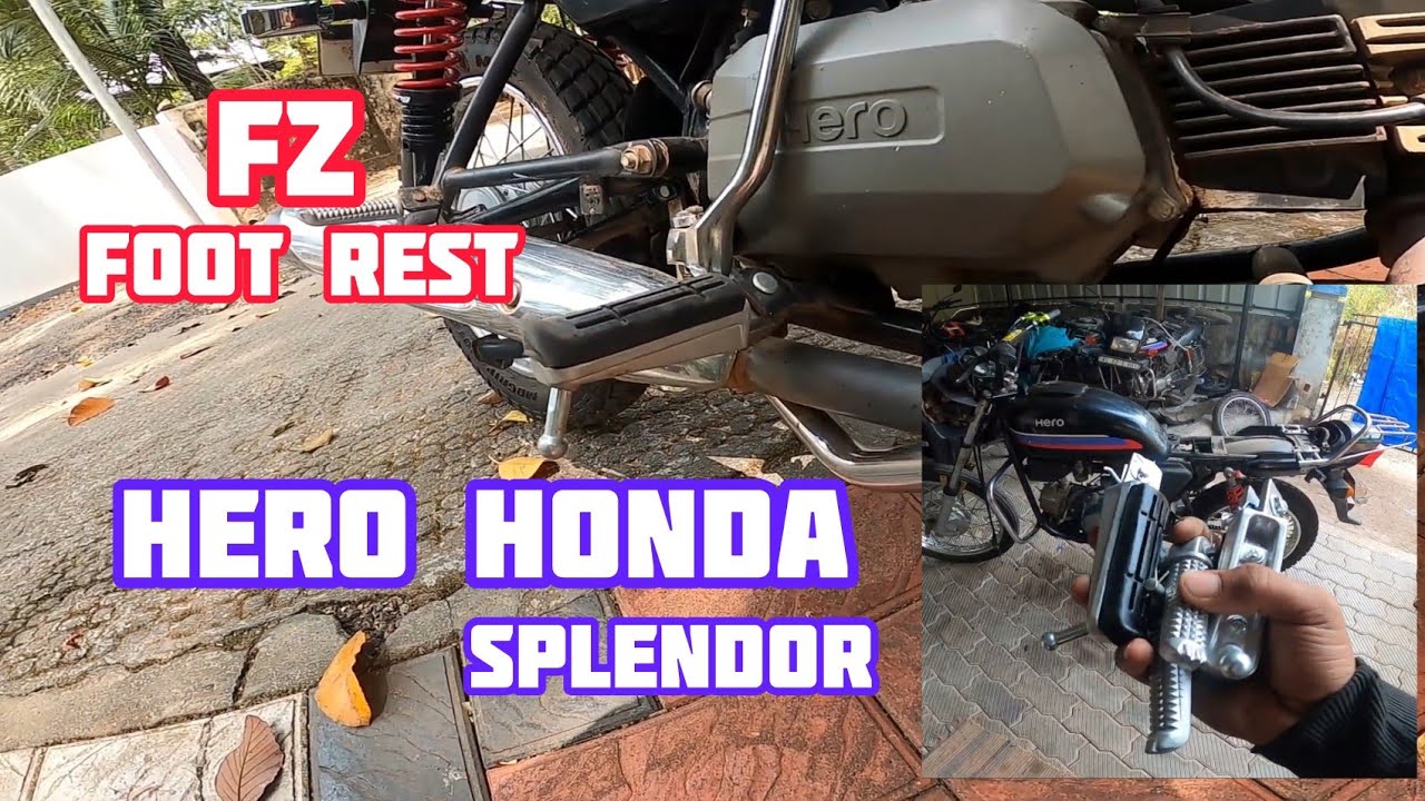 fz footrest in splendor ✅ | splendor modified | hero honda splendor modified