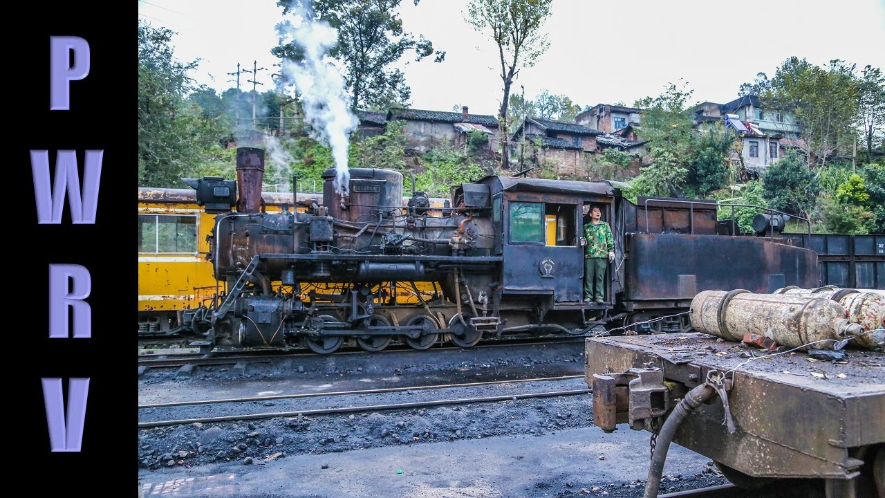 Chinese Railways - Steam 762mm Narrow Gauge Rongshan Prison Railway, Shunting & River Crossing 0-8-0