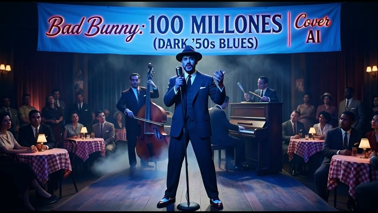 Bad Bunny  100 MILLONES DARK '50s BLUES   Cover AI