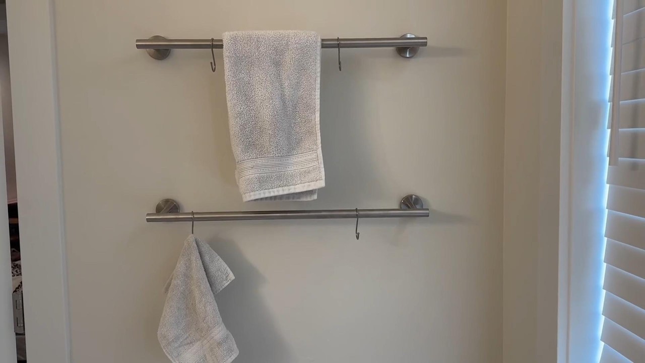 CILLATROO 2-Piece Brushed Nickel Towel Racks for Bathroom &ndash; 24'' SUS304 Stainless