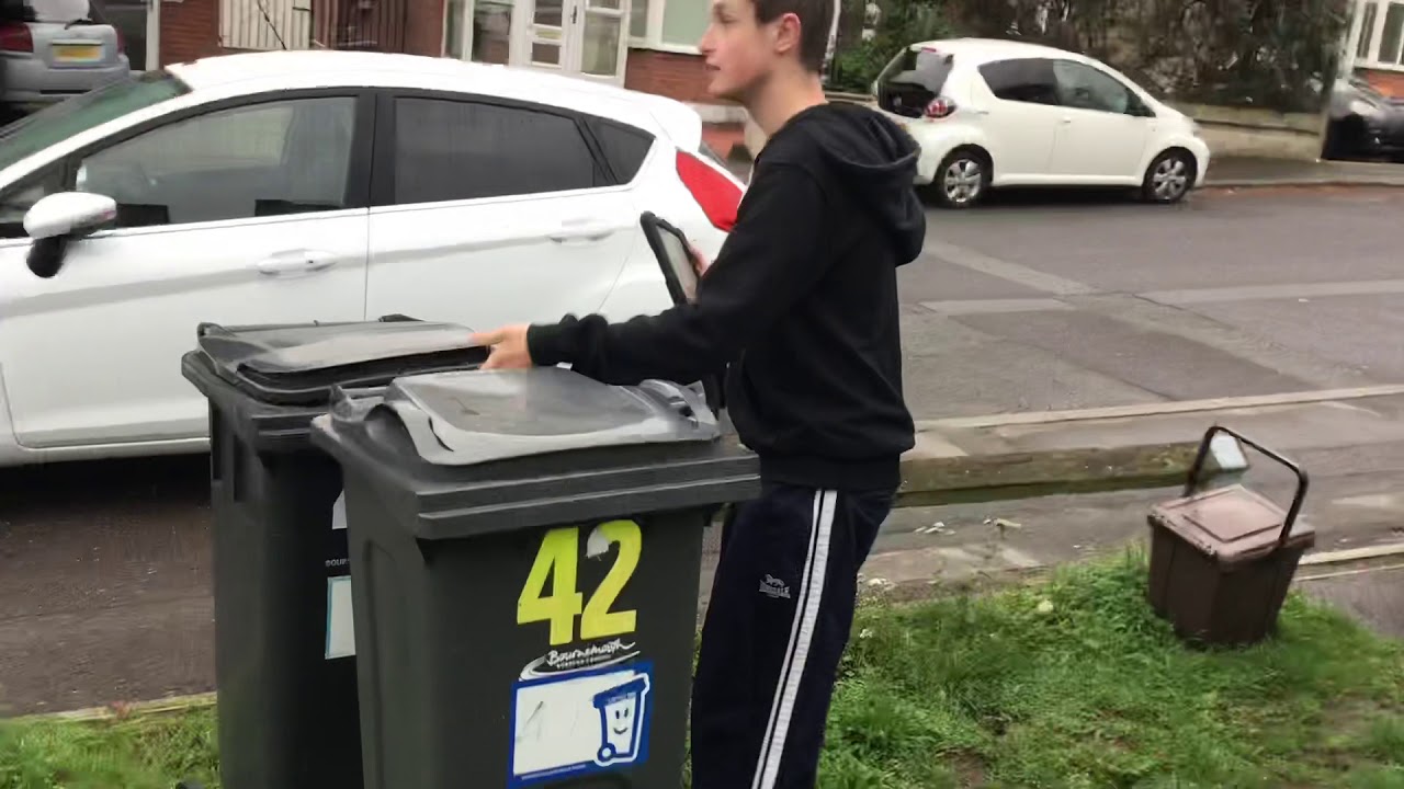 Putting the bins out for bin collection