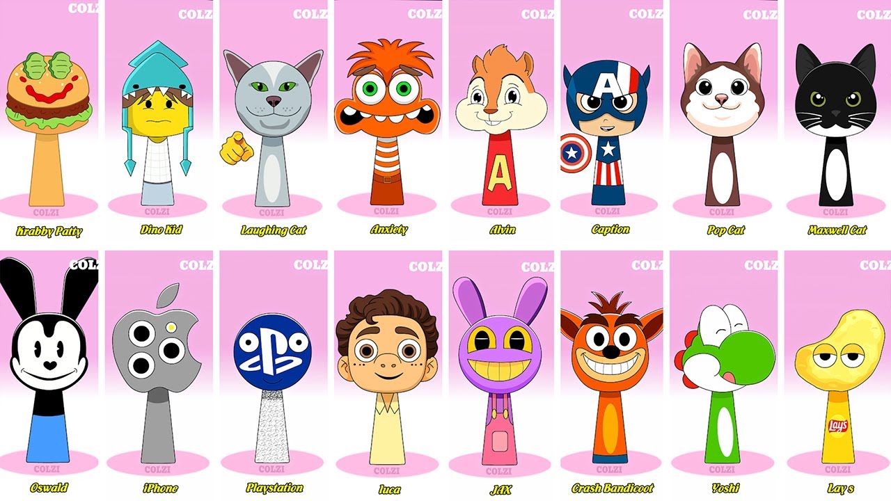 Incredibox Sprunki OC Phase 1 to Phase 3 Robin, YouTube, Krabby Patty, HAMOOD HABIBI, Boss Baby