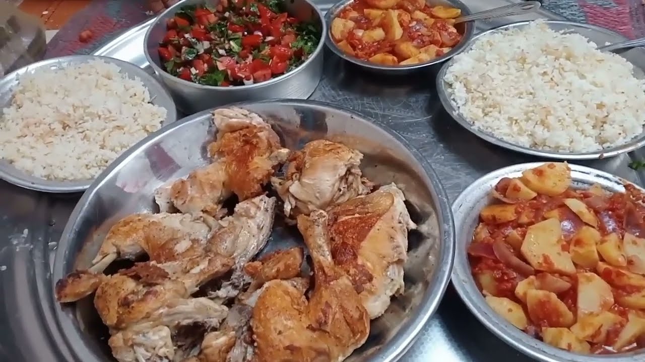 #صنية بطاطس مع الفراخ 