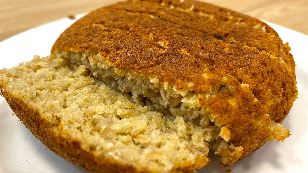ASSIM QUE EU FAÇO MEU PÃO SEM TRIGO PARA O CAFÉ DA MANHÃ COM AVEIA E 1 OVO!