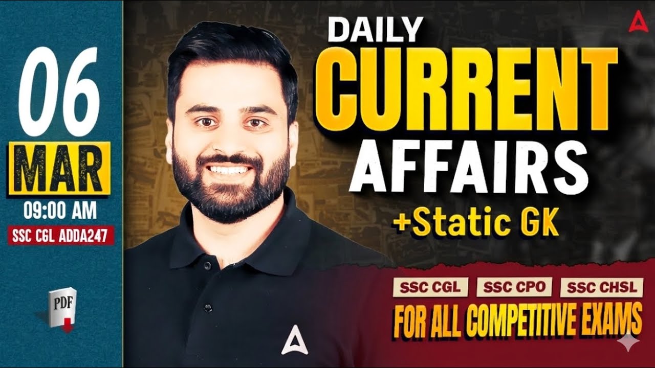 Current Affairs Today | 6 mar Current Affairs 2026 | Daily Current Affairs 2026 By Navdeep Sir