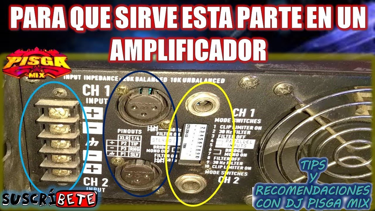 Seccion 💥de ENTRADAS 🔛de los AMPLIFICADORES QSC RMX2450 Y en GENERAL