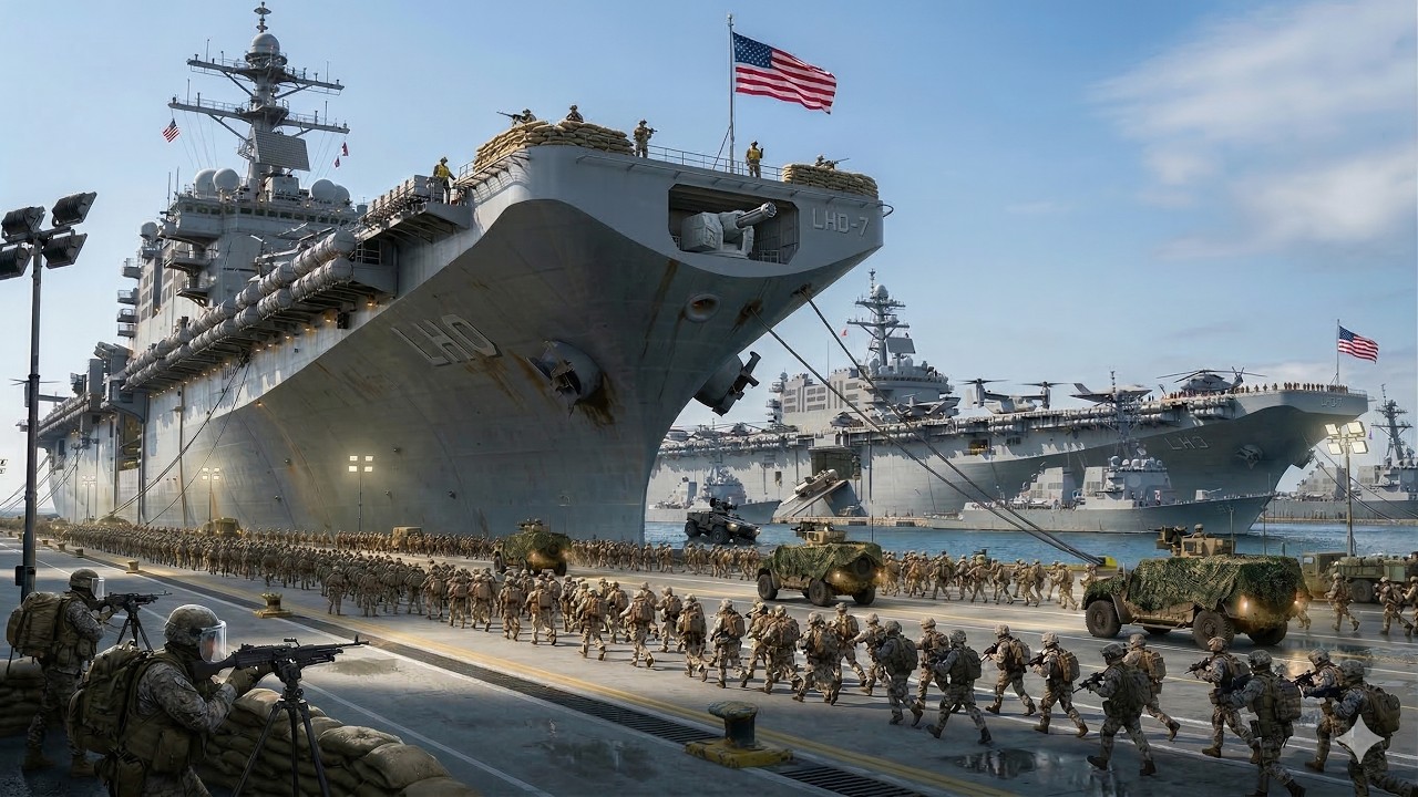 Shock in Tehran! 2,500 U.S. Marines Head to Strait of Hormuz on USS Tripoli & Iwo Jima