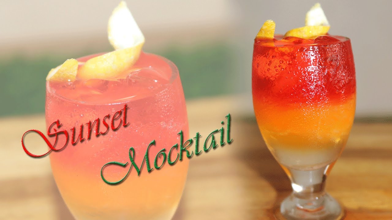 Sunset Mocktail || Easy Mocktail Recipes
