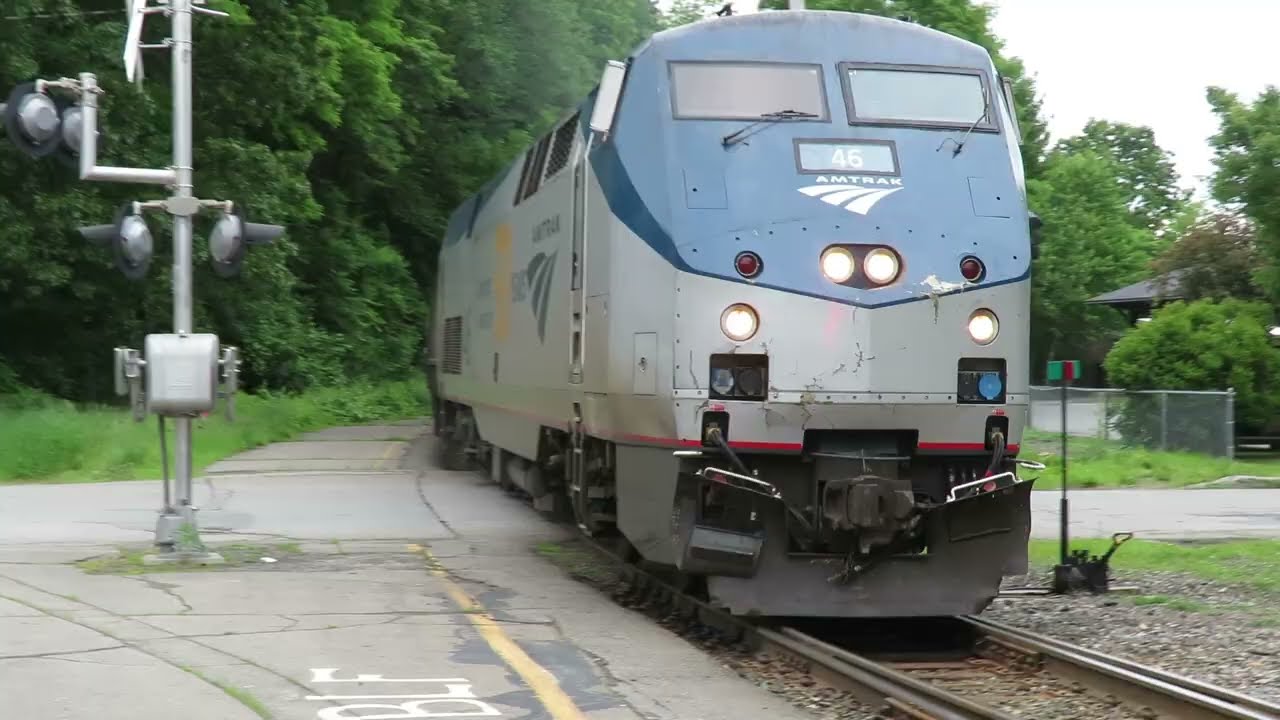 Amtrak Vermonter at Bellows Falls w/ 50th Anniversary P42DC #46
