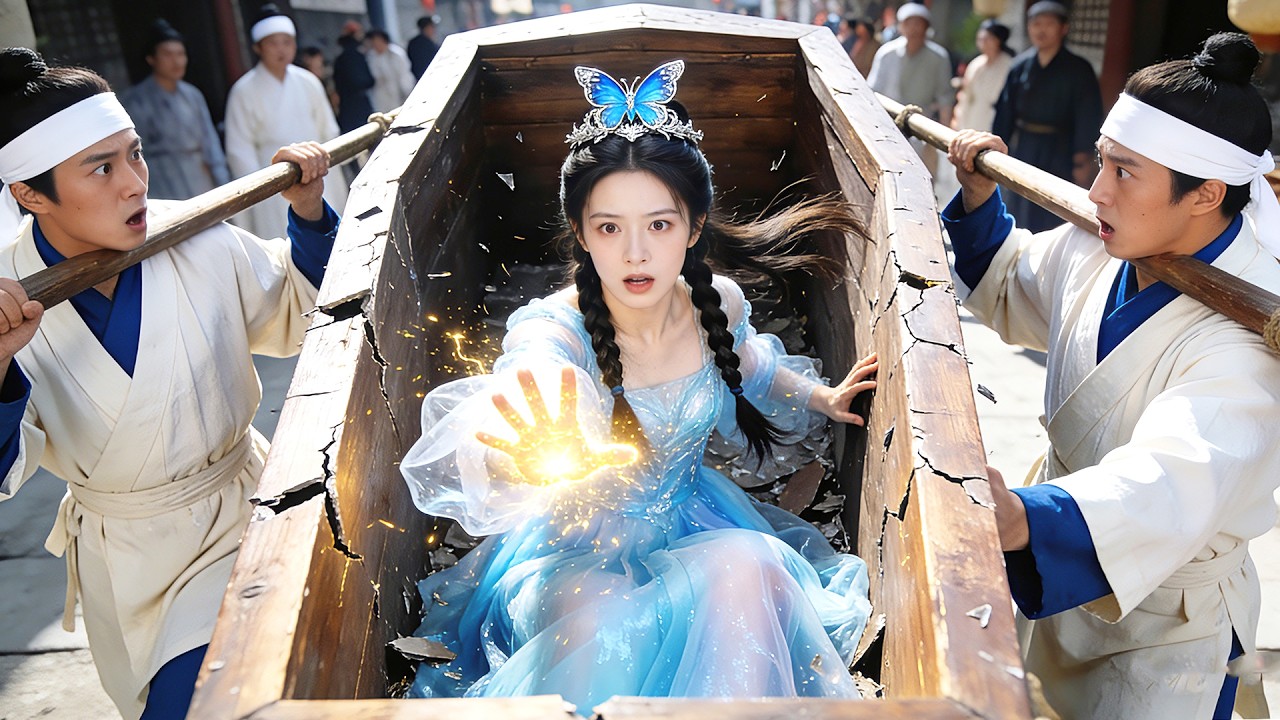 I wake up in a coffin out of the blue! Kick the coffin lid open and go to find a man to have a child