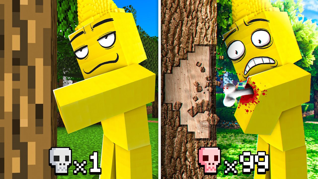 Minecraft But Every Damage = More Realistic