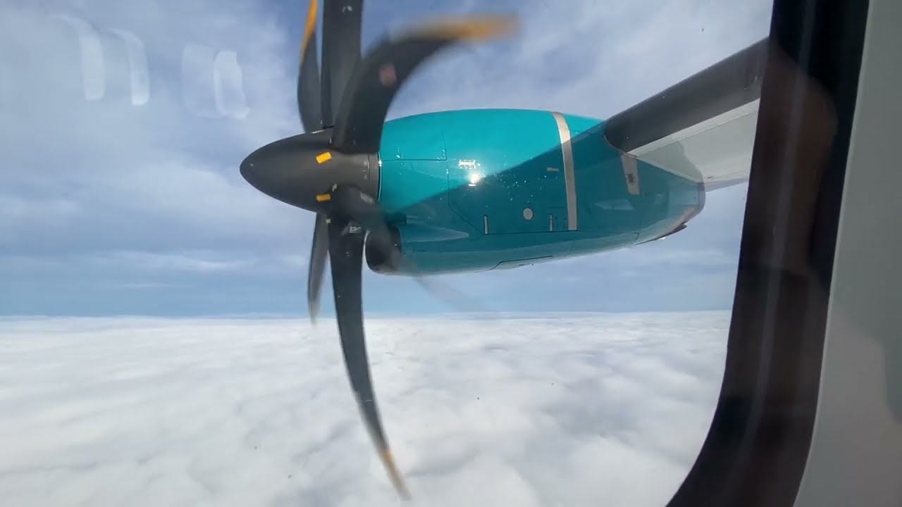 emerald air first domestic flight for air Lingus on their ATR-72 form donegal to Dublin Int