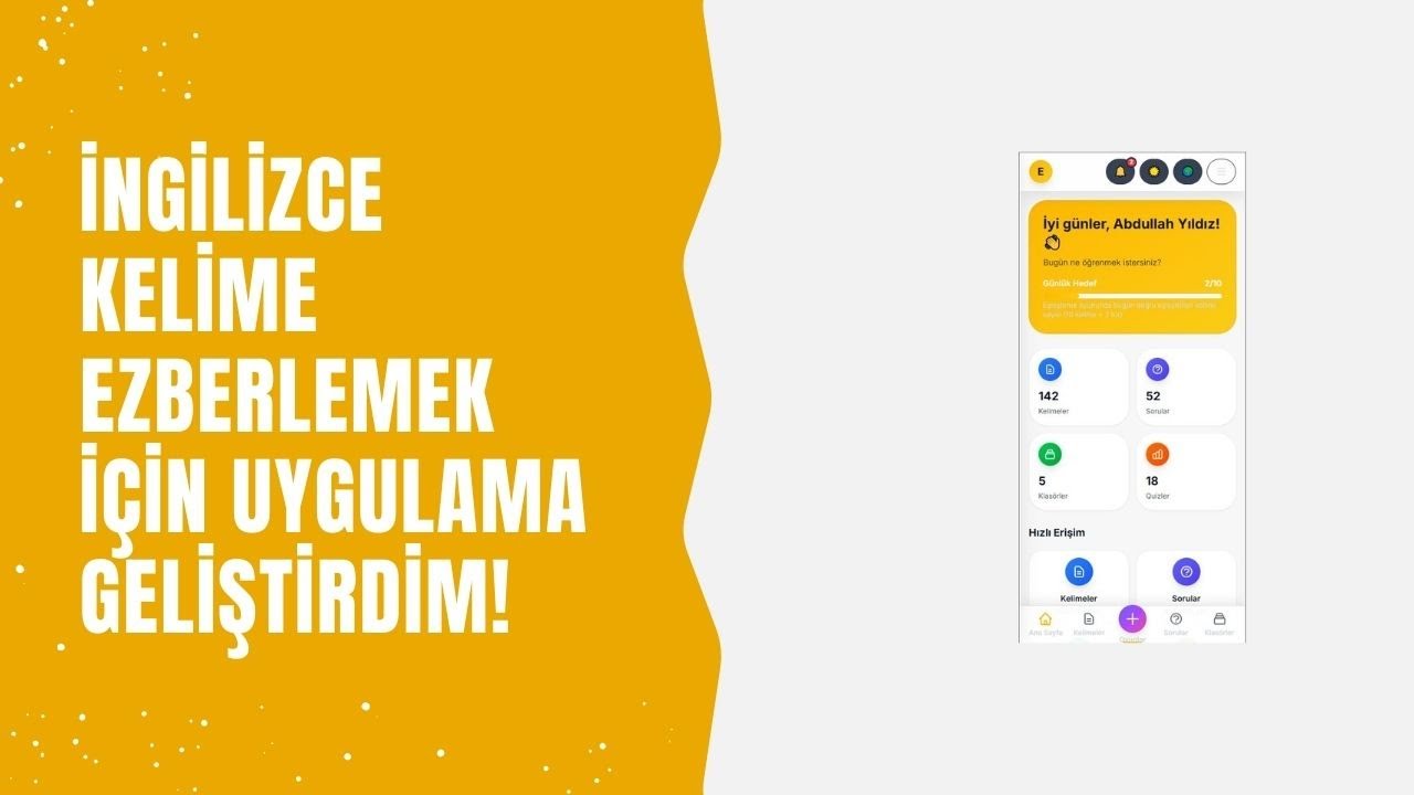 İngilizce Kelime Ezberlemek için Uygulama Geliştirdim | LangWord İncelemesi