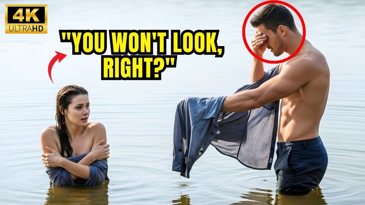 “The Water Took My Clothes… You Won’t Look, Right?” — The Single Dad Said, “Take My Shirt.”