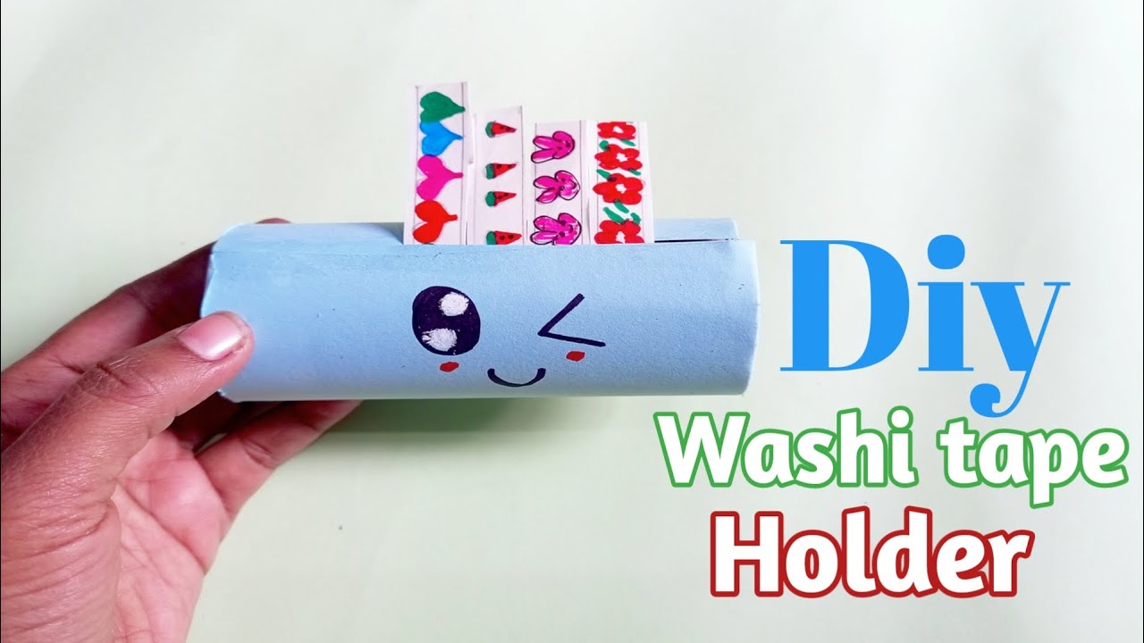 Diy Washi Tape With Holder / Handmade Washi Tape /easy to make / paper craft