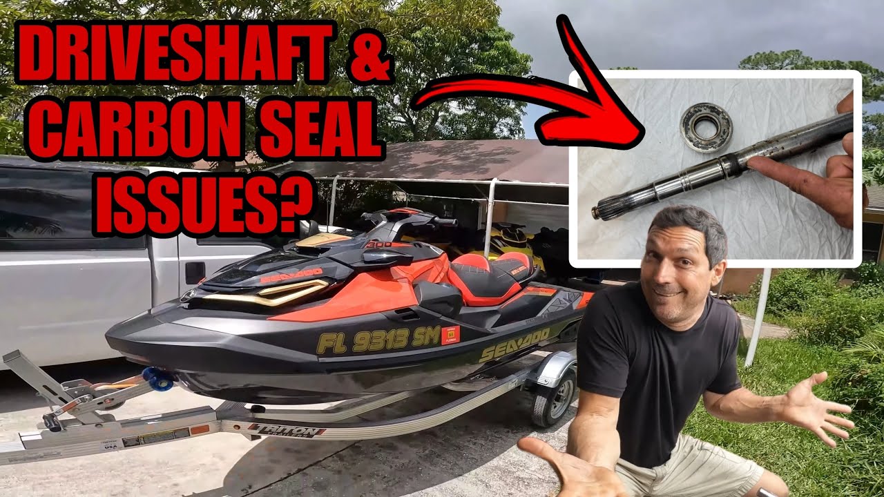 SeaDoo RXT-X Drive Shaft & Carbon Seal How to fix + Tune up, Shorty Water Box, Fizzle Intercooler