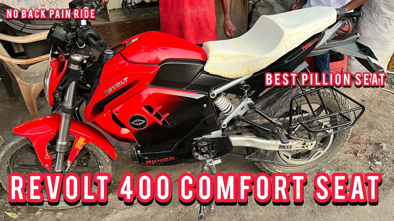 Revolt RV400 comfort seat modification . Electric bike seat Modification ​⁠@pawarseatcovers