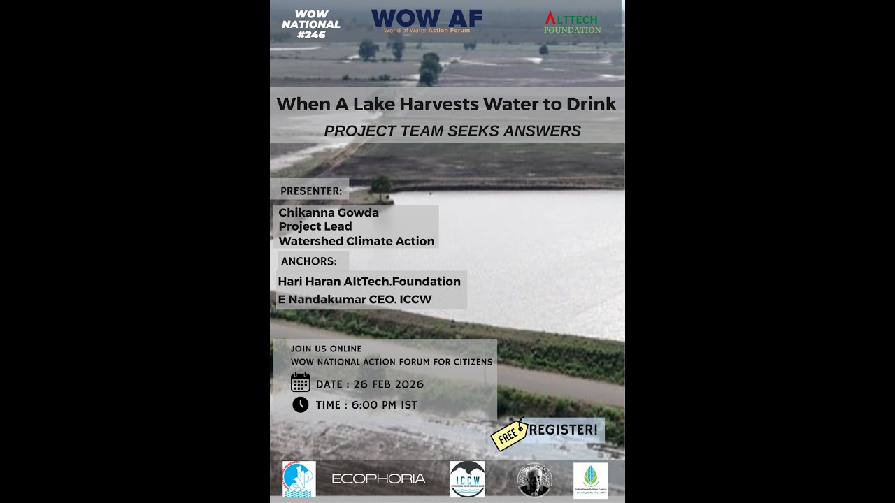 When a Lake Harvests Water to Drink. WOW 246 | Chikkanna Gowda