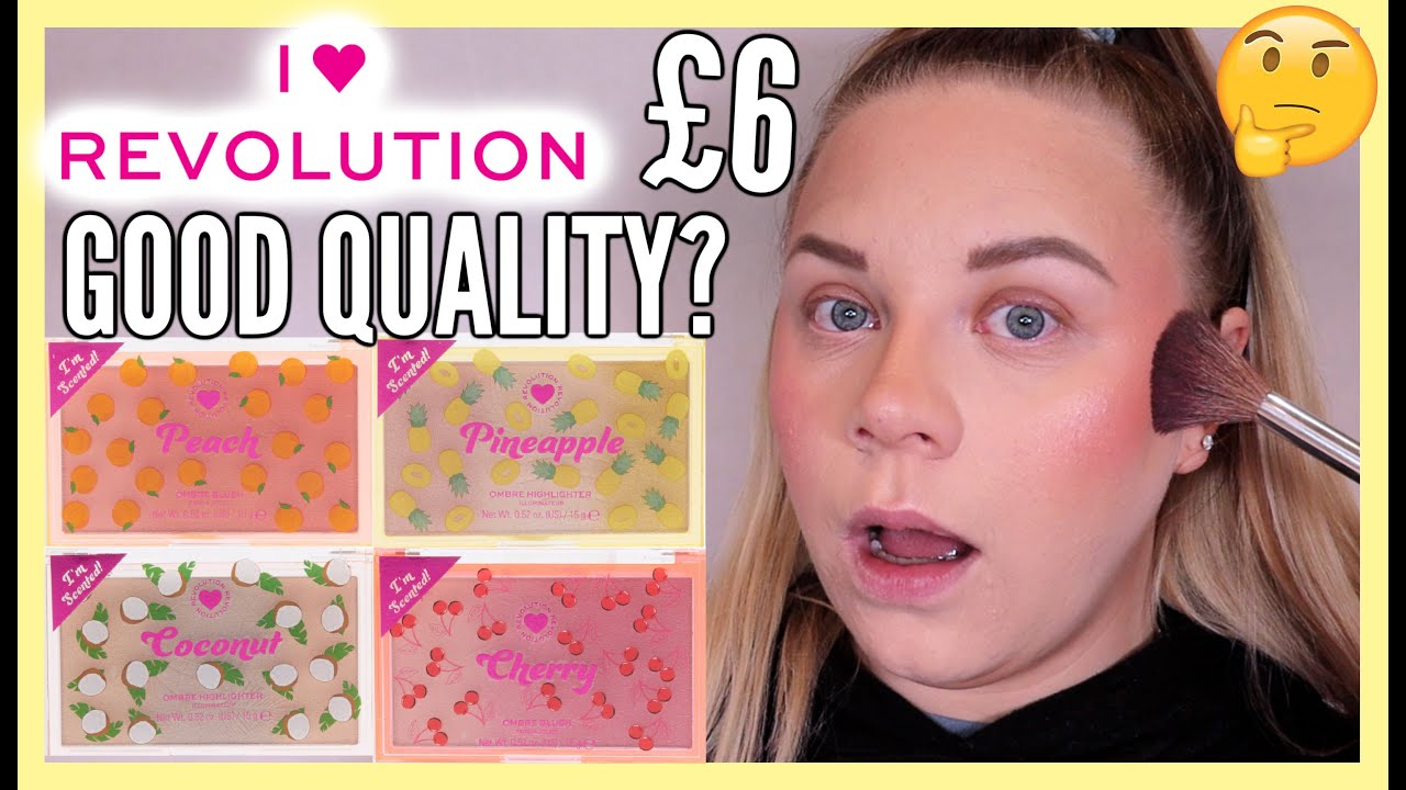 NEW I HEART REVOLUTION OMBRE BLUSHERS & HIGHLIGHTERS 🍒🍑🥥🍍 |makeupwithalixkate