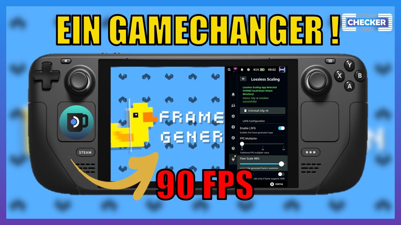 Lossless Scaling auf dem Steam Deck ist ein GAMECHANGER! Dank Decky Plugin jedes Spiel easy boosten!