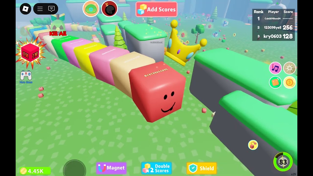 Worm 2048 but Some People try to steal blocks
