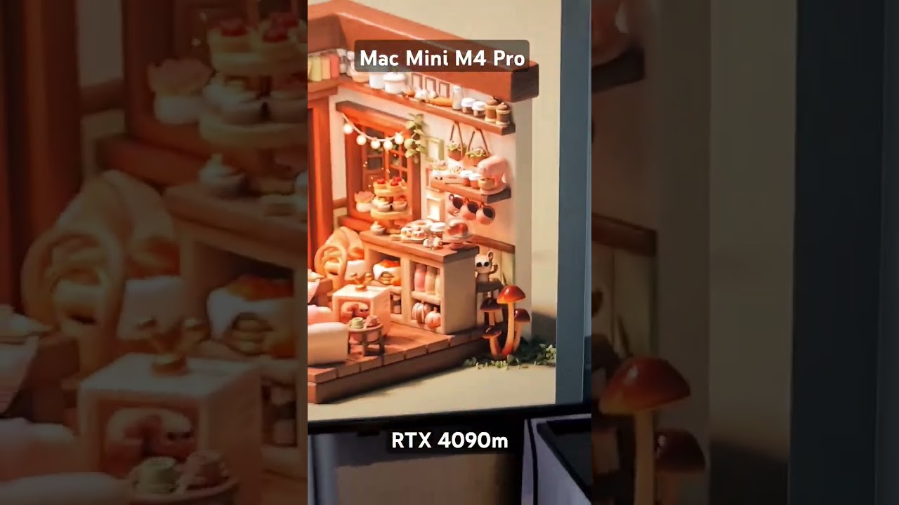 Mac Mini M4 Pro Blender 3D Rendering time. M4 pro vs RTX4090 mobile. #macminim4 #blender3d #m4pro