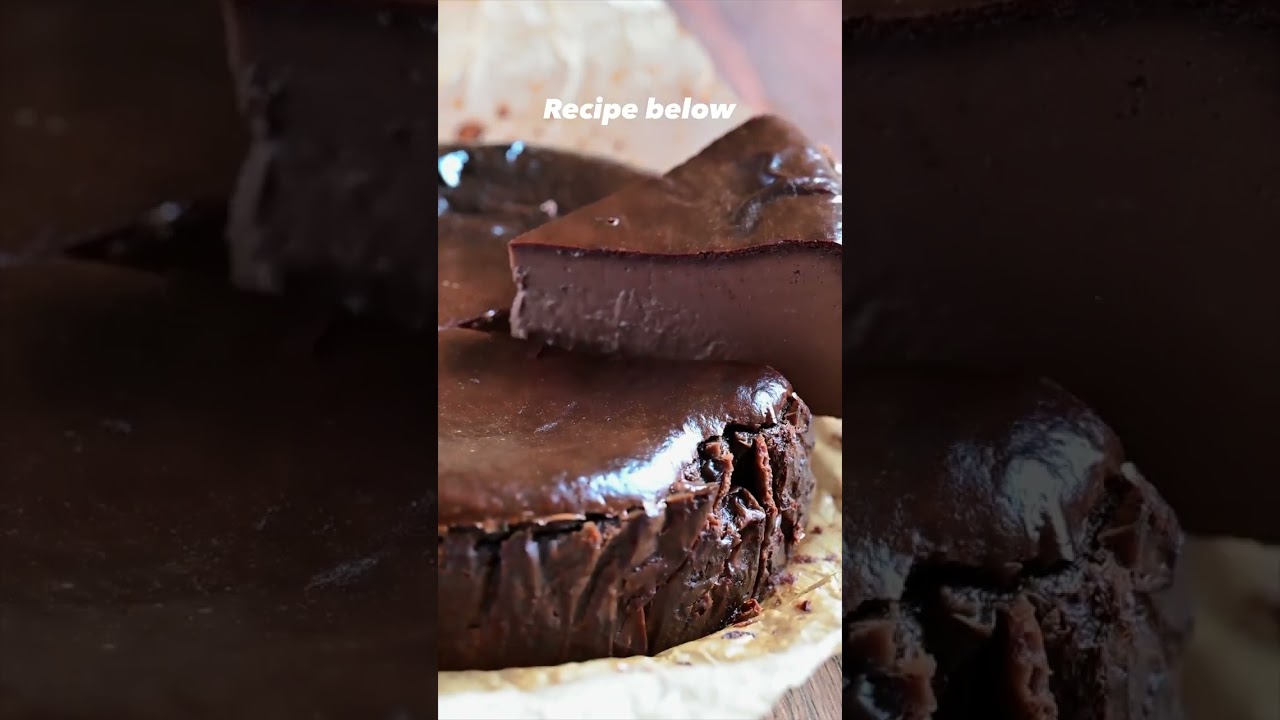 Try DLA's Dark Chocolate Burnt Basque Cheesecake. Full recipe video description!