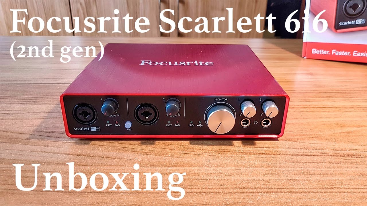 Focusrite Scarlett 6i6 2nd gen - Unboxing in 4K