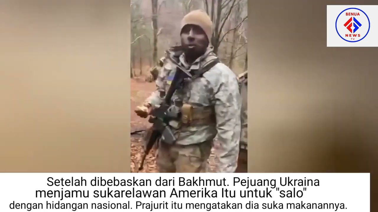 perang ukraina vs rusia-Tentara Ukraina menjamu tentara Amerika dengan makanan nasional mereka