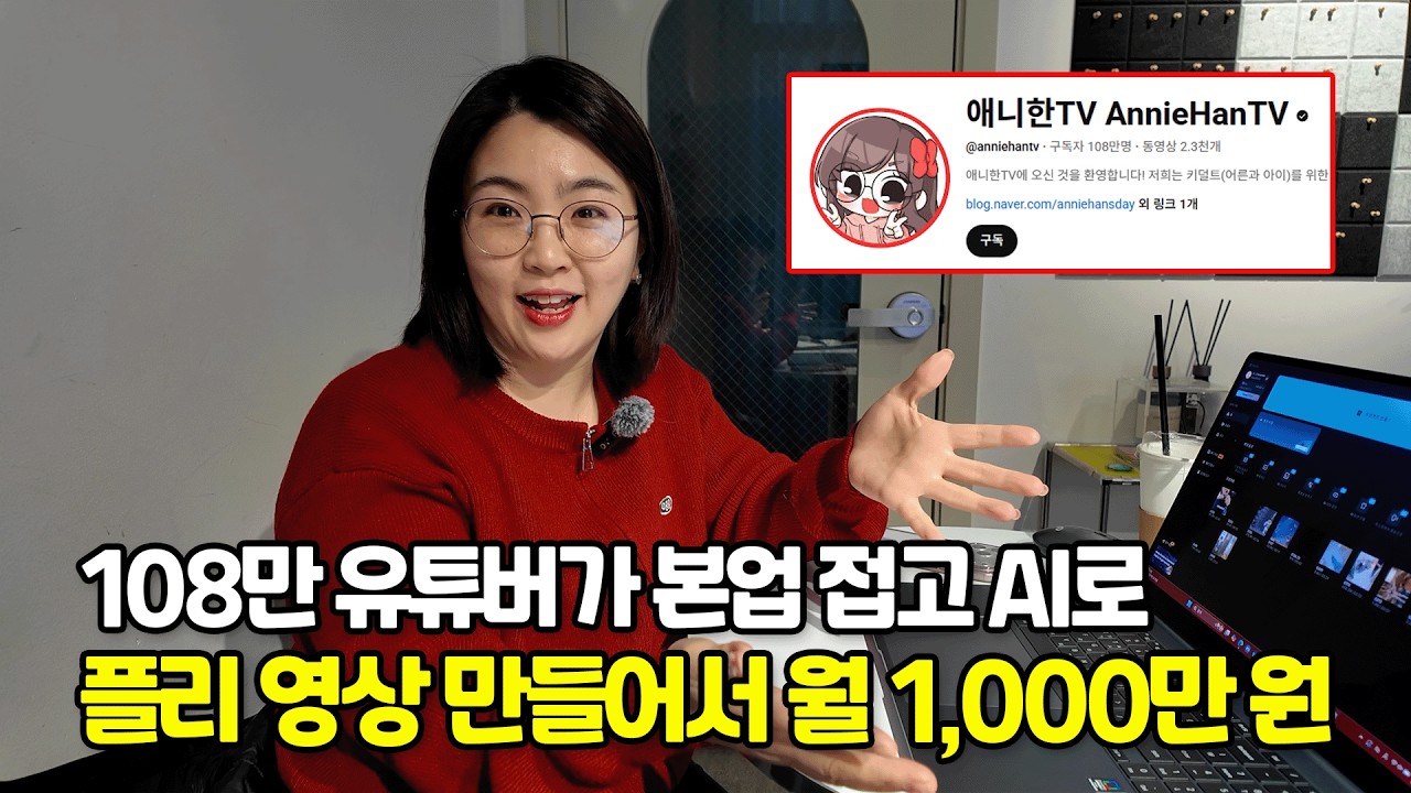 AI로 1분만에 노래 만들어서 월 1,000만 원 버는 유튜버