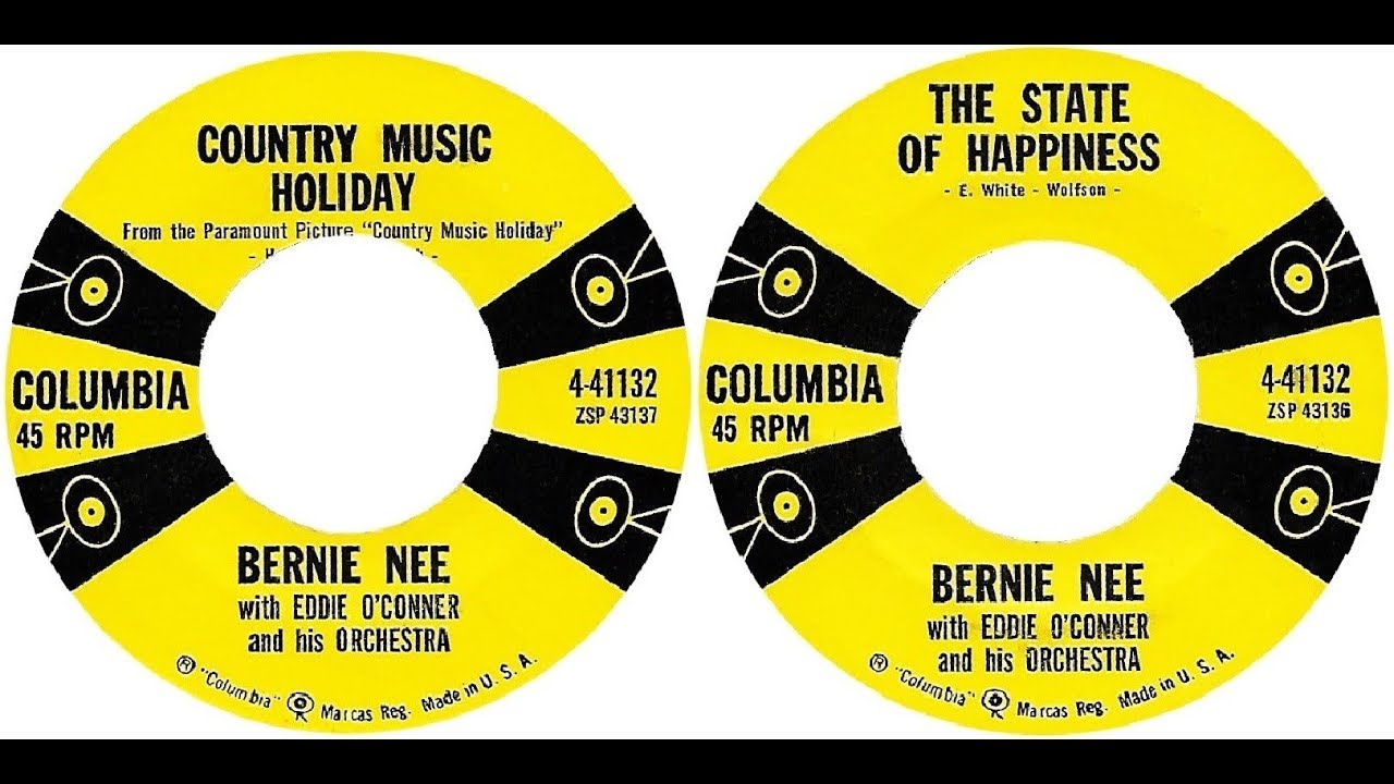 BERNIE NEE - Country Music Holiday / State Of Hapiness (1958)