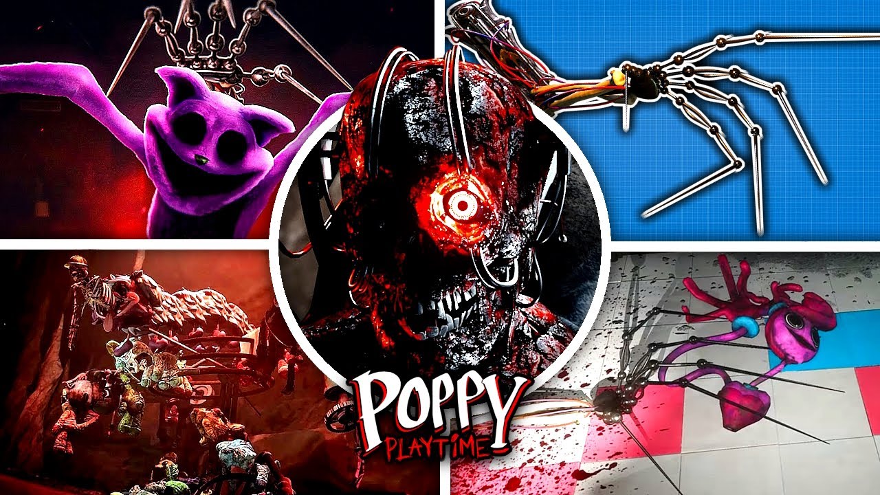 Poppy Playtime: Chapter 1-4 - Prototype ALL Scenes & Voicelines and VHS Tapes (Showcase)