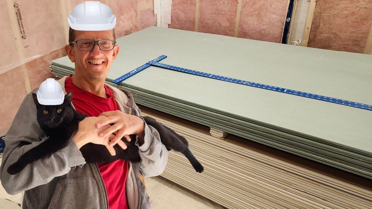 Drywall at basement bathroom installed / Гіпсокартон у ванній кімнаті в підвалі встановлено