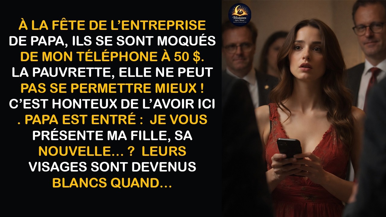 Ils m’ont humiliée pour avoir utilisé un téléphone bon marché à la fête de l’entreprise de mon père…