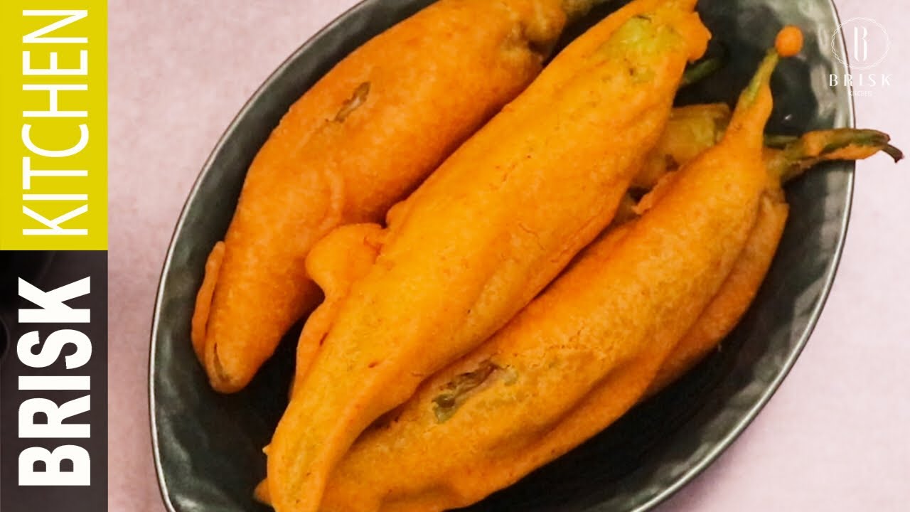 Mirch Pakoda Recipe | Chilli Fritters Recipe | Brisk Kitchen