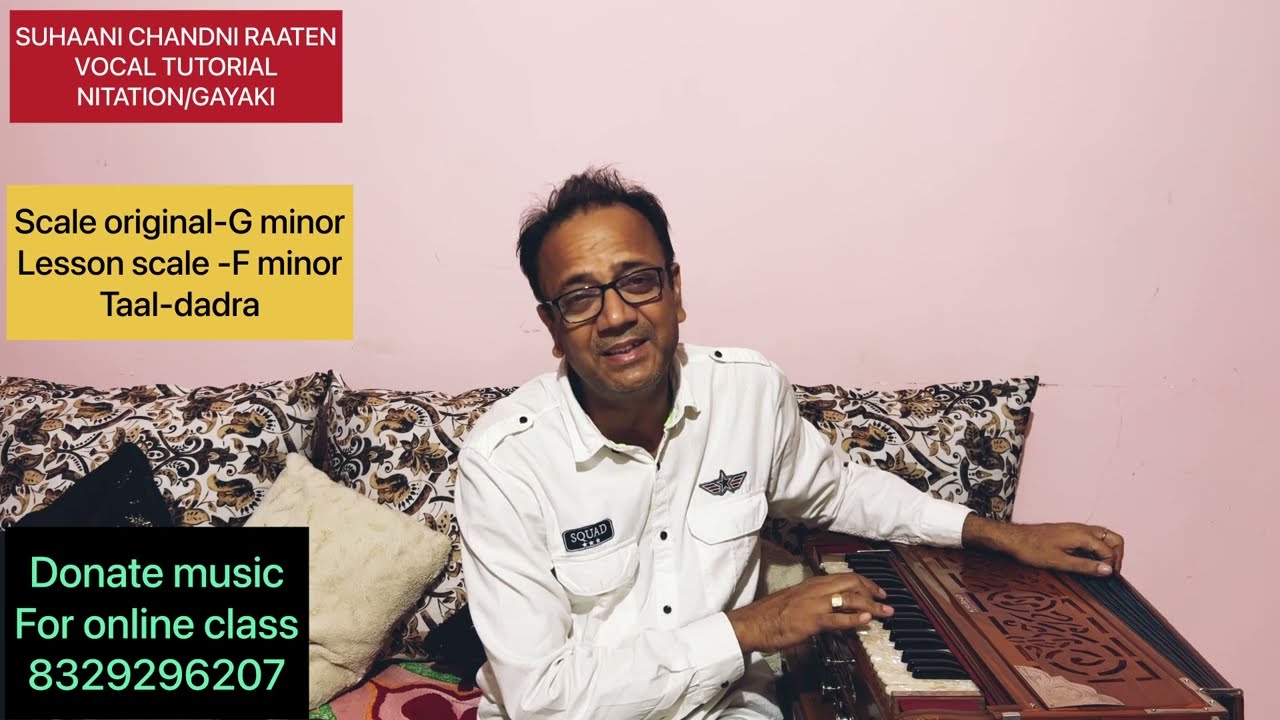SUHAANI CHAANDNI RAATEN-VOCAL TUTORIAL WITH NOTATION AND GAYAKI DETAILS