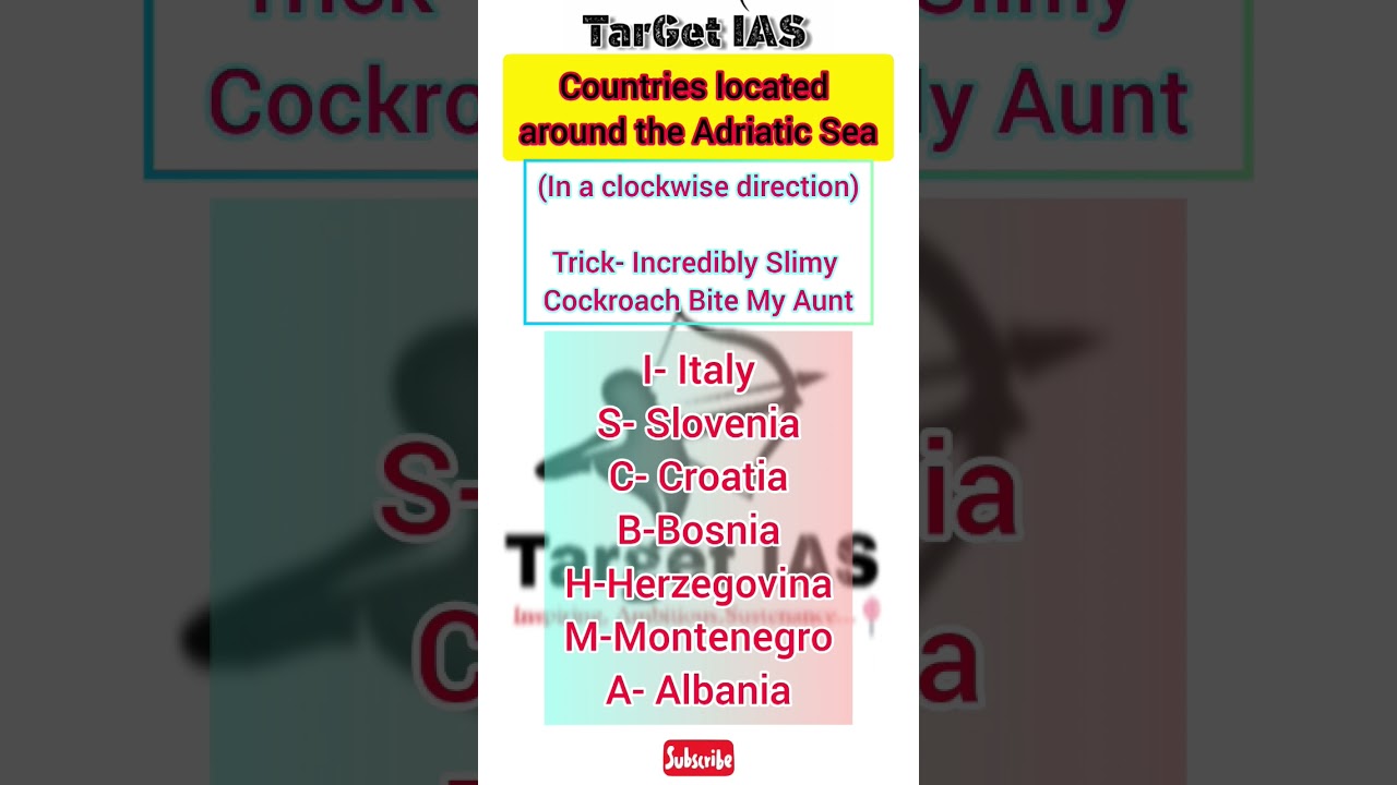 countries around Adriatic sea ,#ias #ips #upsc #upscexam #civilservices #tricks