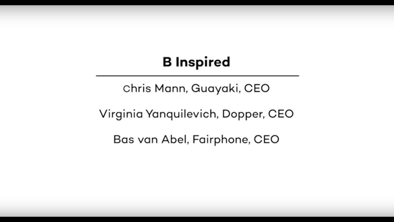 B Inspired @ B Corp Summit 2018 in Amsterdam