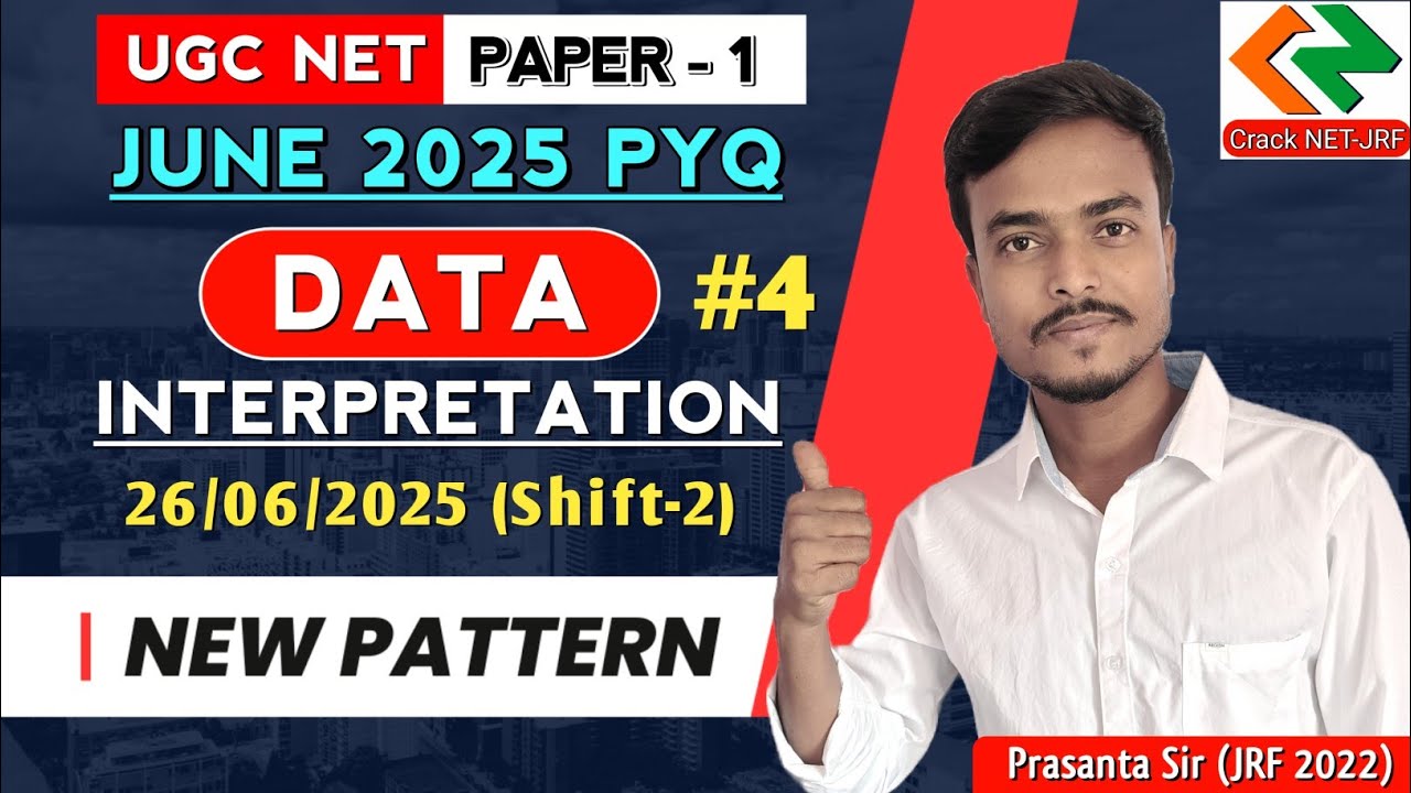 UGC NET Paper 1 Latest PYQ | Data Interpretation | UGC NET DI 26/06/2025 Shift-2 Solved in Hindi