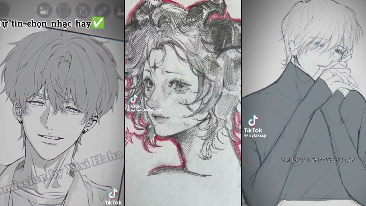 🩷🎀Cre on video [ tiktok ]vẽ 🍀mn cho mik xin 1 like và 1 ĐK vs🥹🎀[mn xem video vv]#tiktok #art #xhhh 