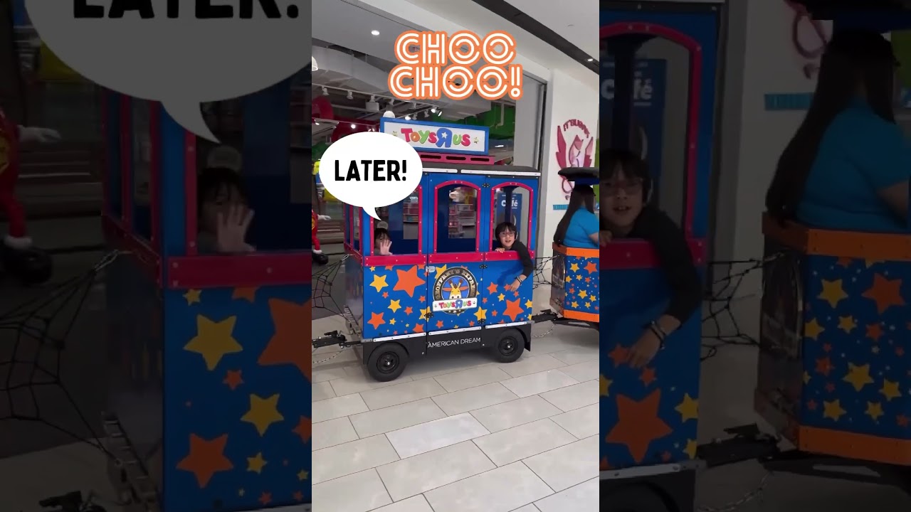#S33: 電車の乗り物 Indoor train ride @American Dream #shorts #kids #funride #mall #havefun #toysrus #train