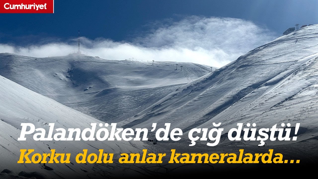 Palandöken'de çığ düştü! Korku dolu anlar kameralarda...