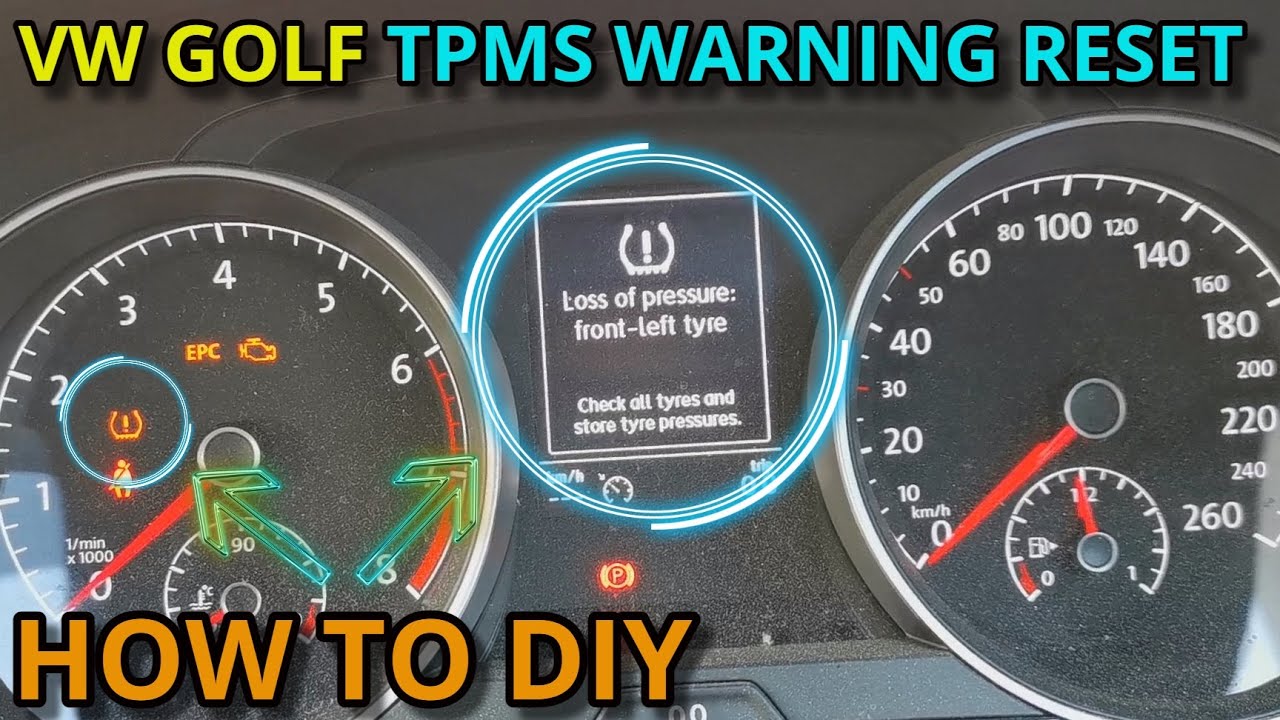 Loss of Pressure Warning - Volkswagen Golf  - How To Reset DIY